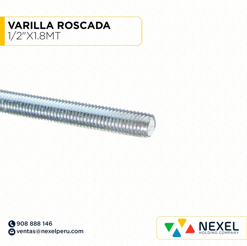 VARILLA ROSCADA 1/2"X1.8MT NACIONAL