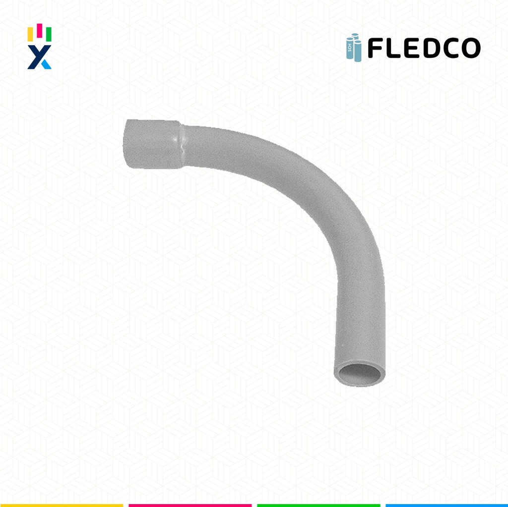 CURVA CONDUIT PVC 2" 90° SCH40 UL651 UV PROT. CC 3255 FLEDCO