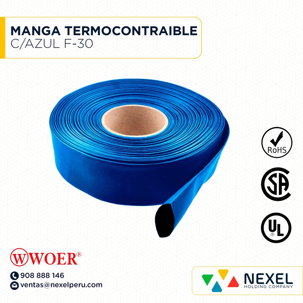 MANGA TERMOCONTRAIBLE C/AZUL F-30 WOER