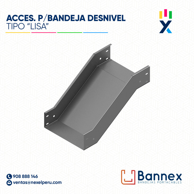 ACCES. "DESNIVEL"  TIPO "LISA" 200x60MM 2MM C/TAPA INC. UNION BANNEX