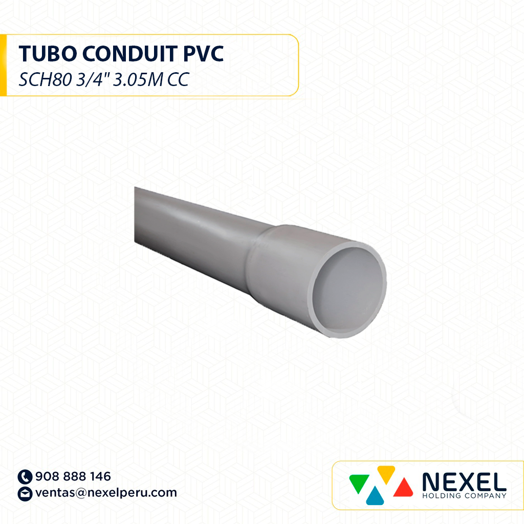 TUBO CONDUIT PVC SCH80 3/4" 3.05M CC