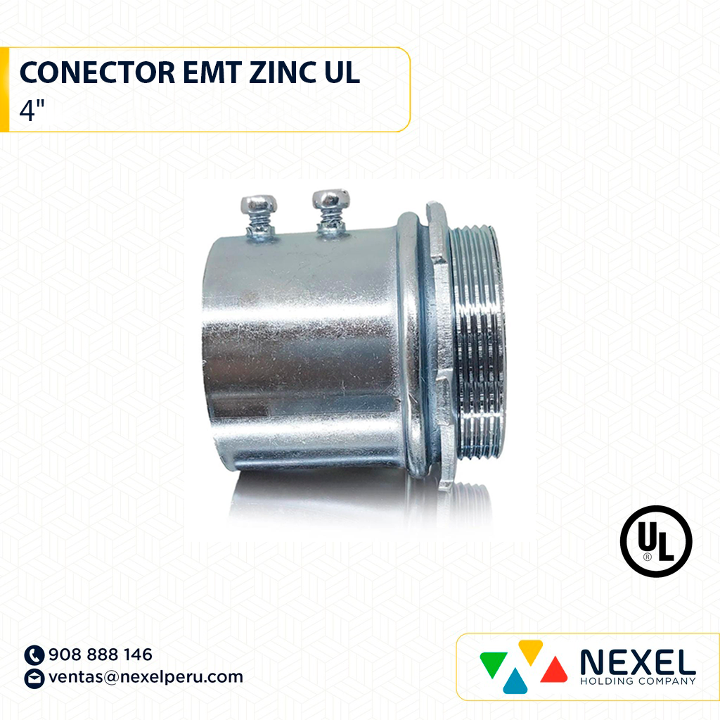 OUT- CONECTOR EMT 4" ZINC UL STANDARD