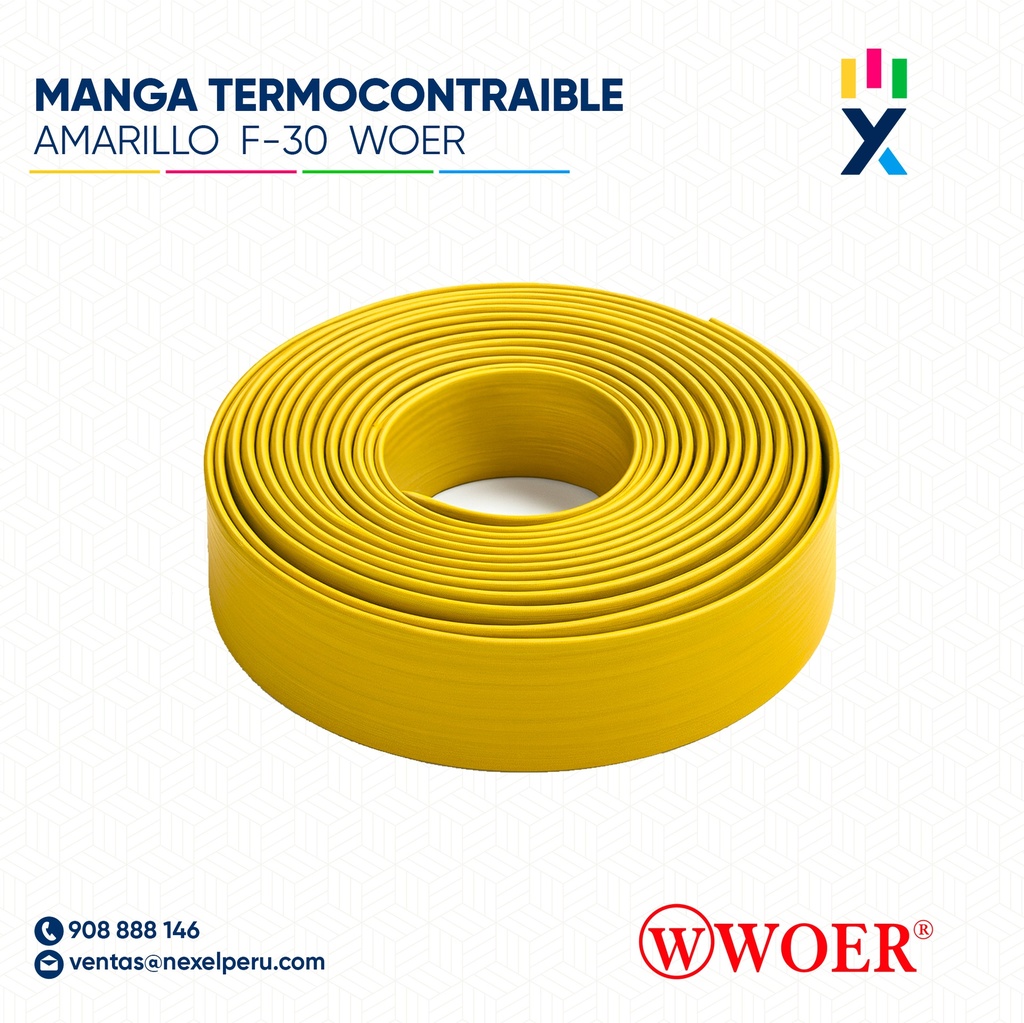MANGA TERMOCONTRAIBLE C/AMARILLO F-30 WOER