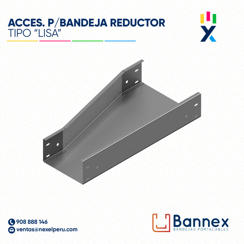 ACCES. "REDUCTOR"  TIPO "LISA" 200x60MM 1.5MM C/TAPA INC. UNION BANNEX