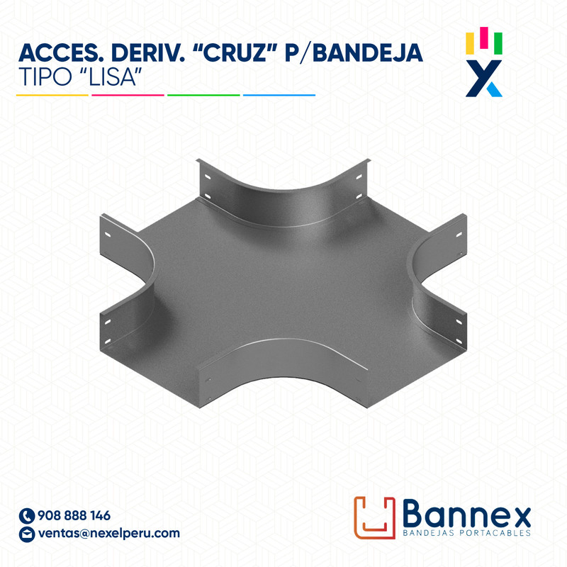 ACCES. DERIV. "CRUZ" TIPO "LISA" 250x100MM 1.2MM S/TAPA INC. UNION BANNEX