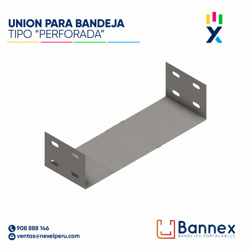 UNION TIPO "PERFORADA" 200x60MM 2MM / INC. UNION BANNEX