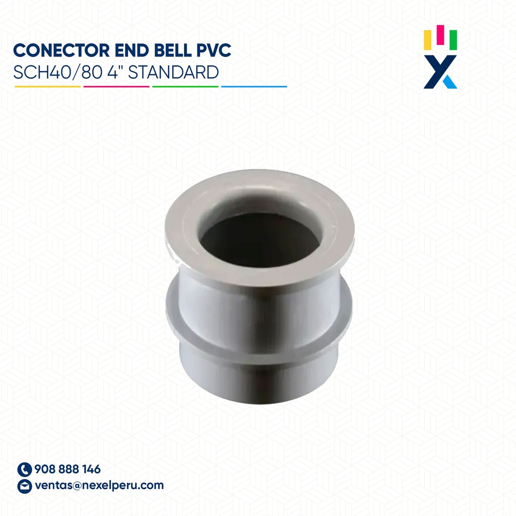 CONECTOR END BELL PVC SCH40/80 4" STANDARD