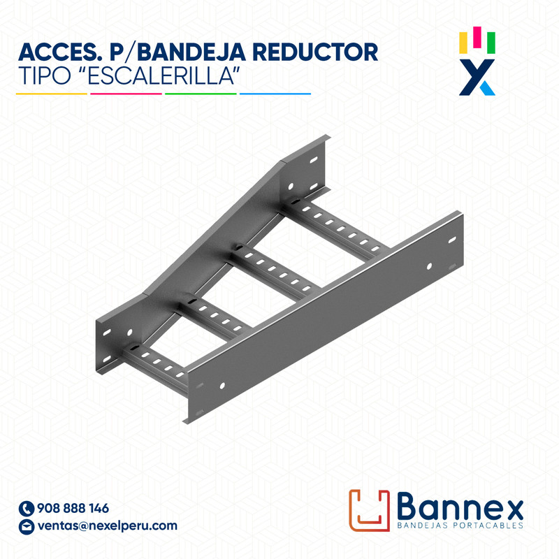 ACCES. "REDUCTOR"  TIPO "ESCALERILLA" 350x100MM 1.5MM C/TAPA INC. UNION BANNEX