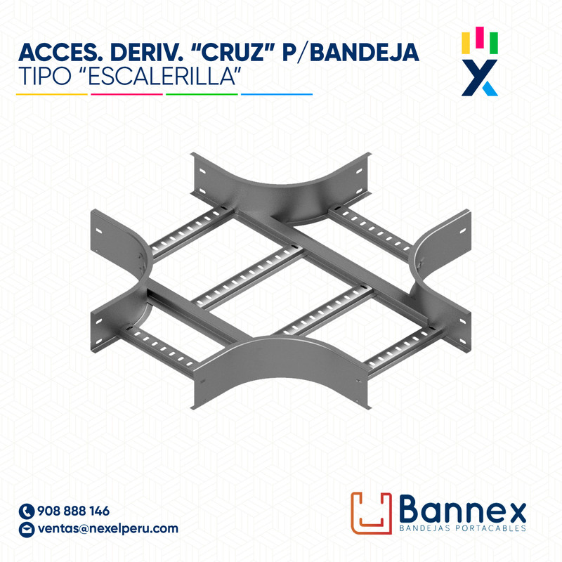 ACCES. DERIV. "CRUZ" TIPO "ESCALERILLA" 100x100MM 1.2MM S/TAPA INC. UNION BANNEX
