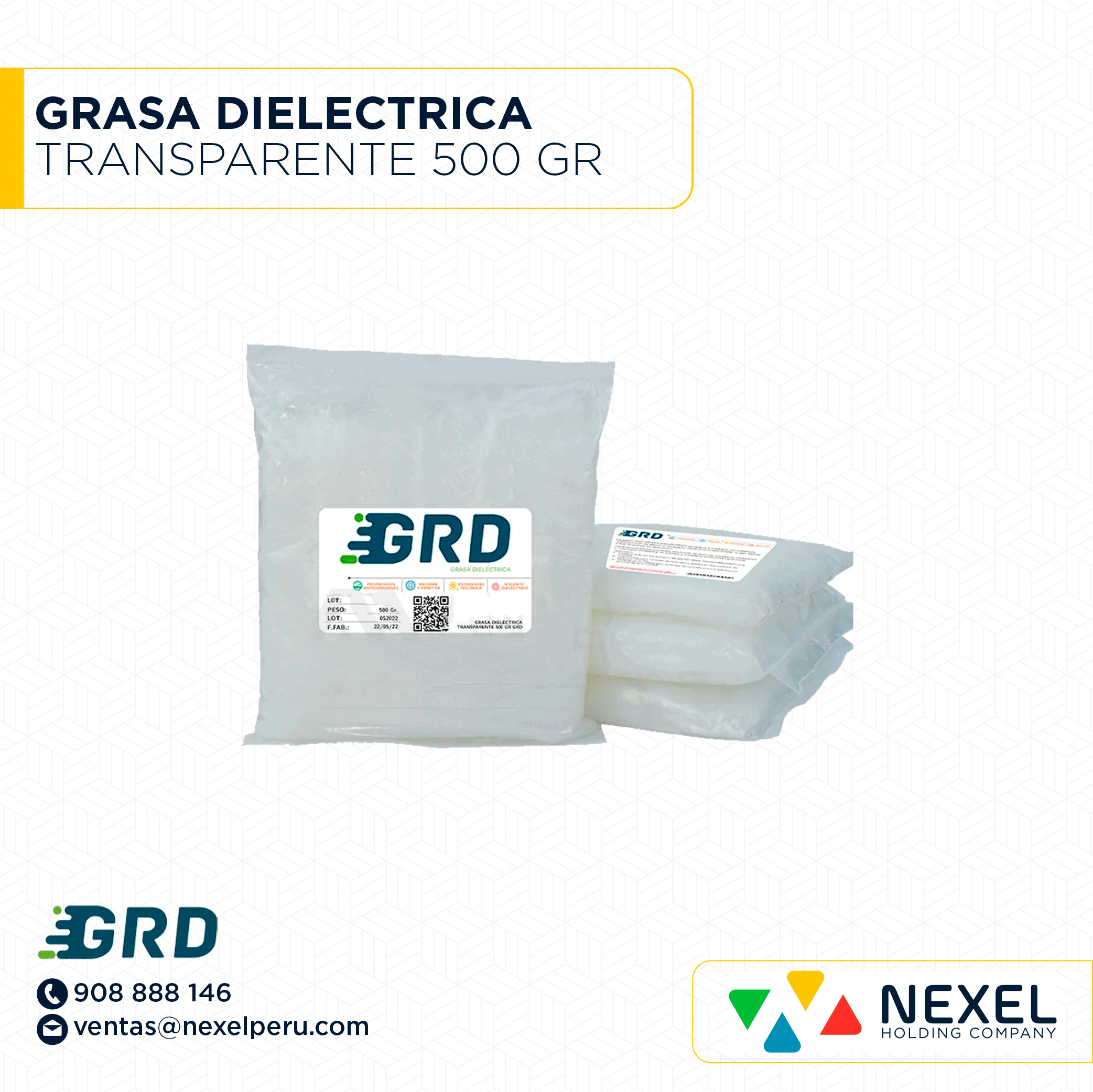 GRASA DIELECTRICA TRANSPARENTE 500GR GRD