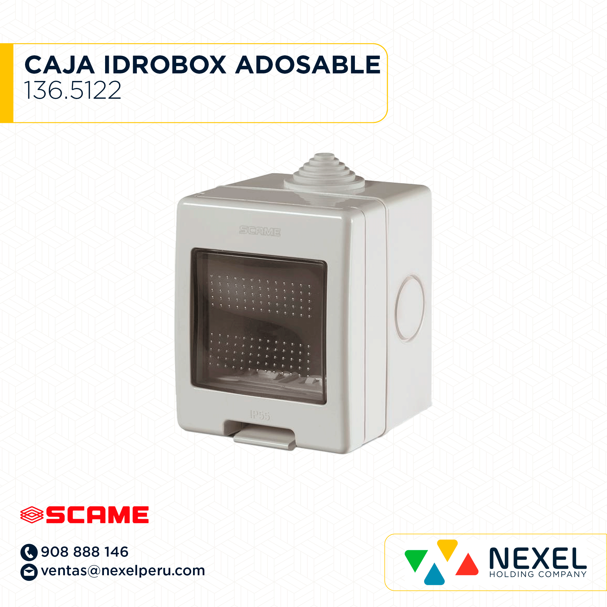 CAJA IDROBOX ADOSABLE 2 MODULOS 136.5122 SCAME