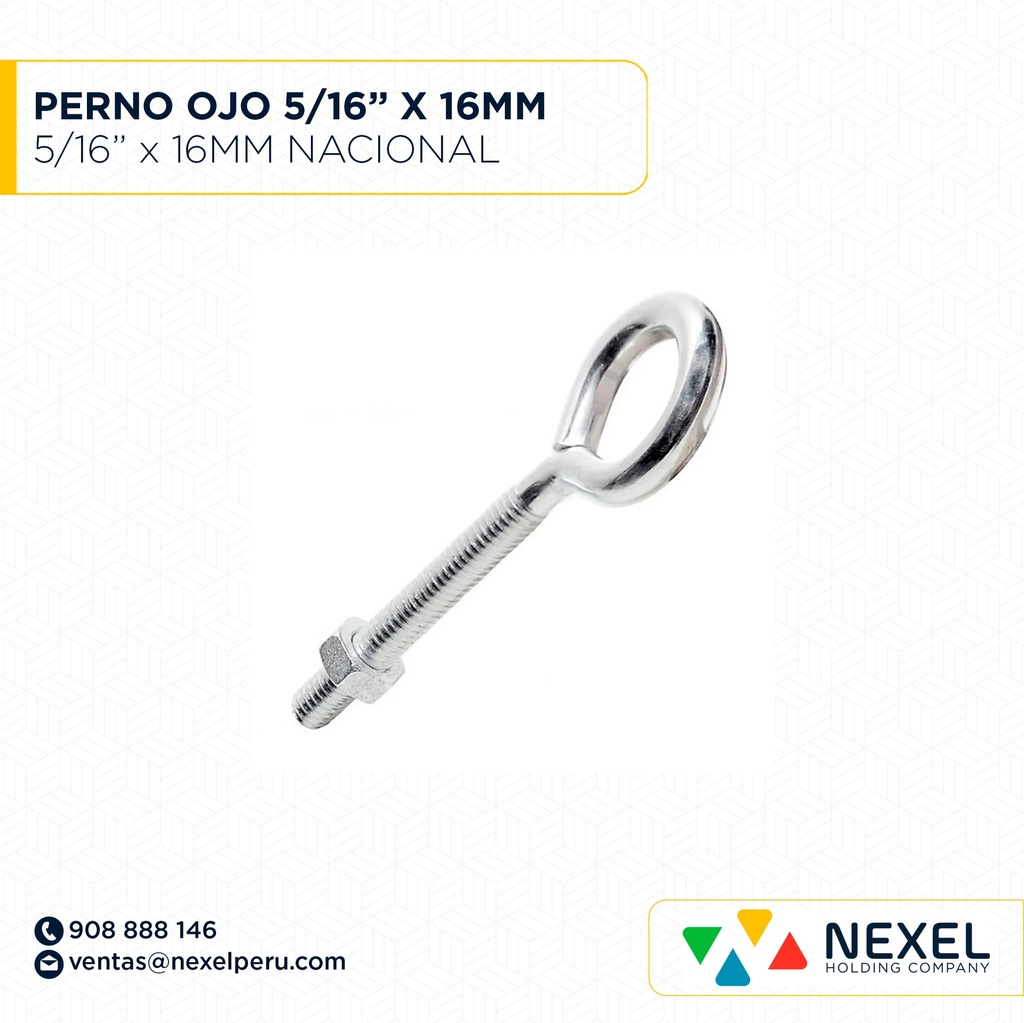 PERNO OJO 5/8¨ X 16¨ - 16MM - 401MM NACIONAL