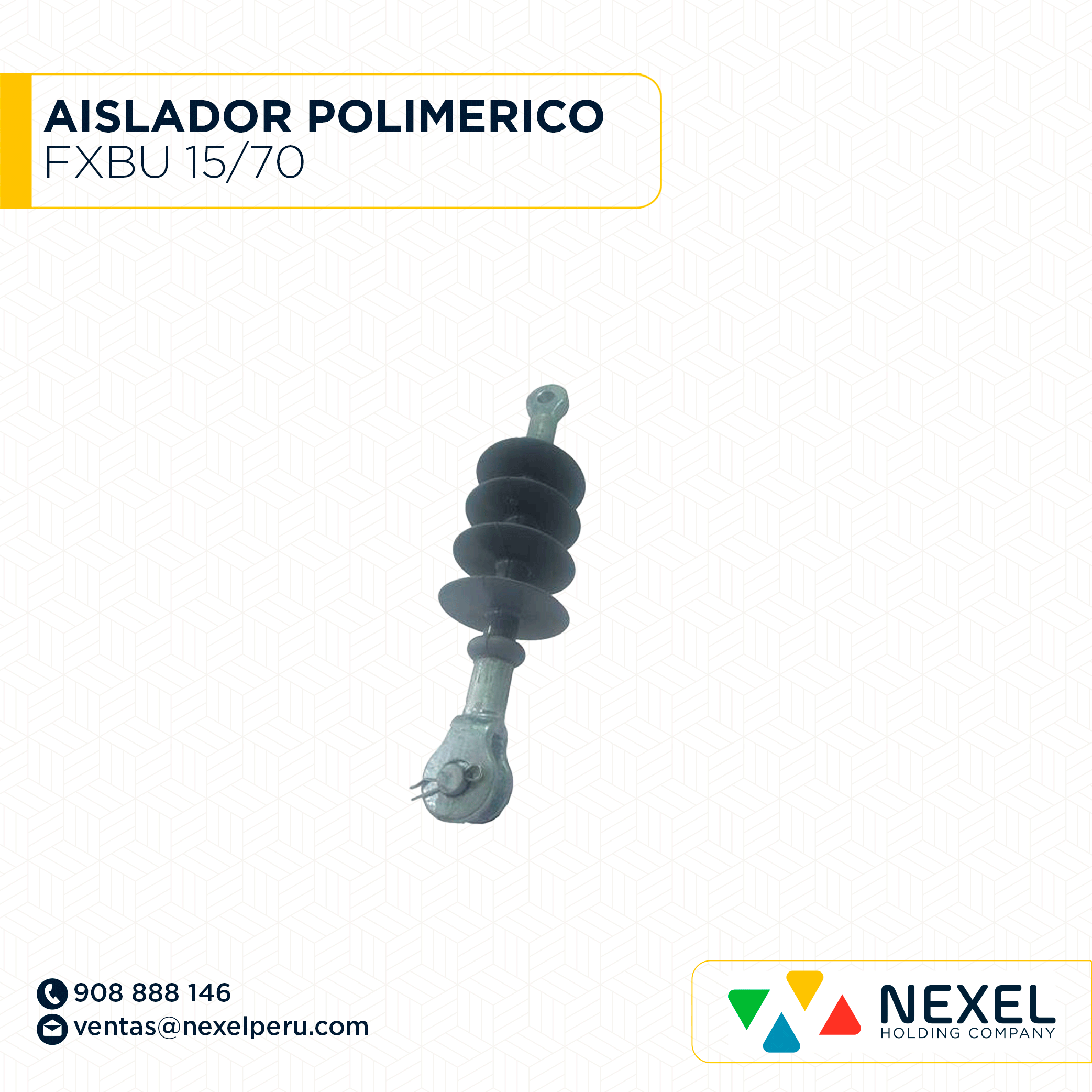 AISLADOR POLIMERICO TIPO SUSPENSION FXBU-15/70 STANDARD