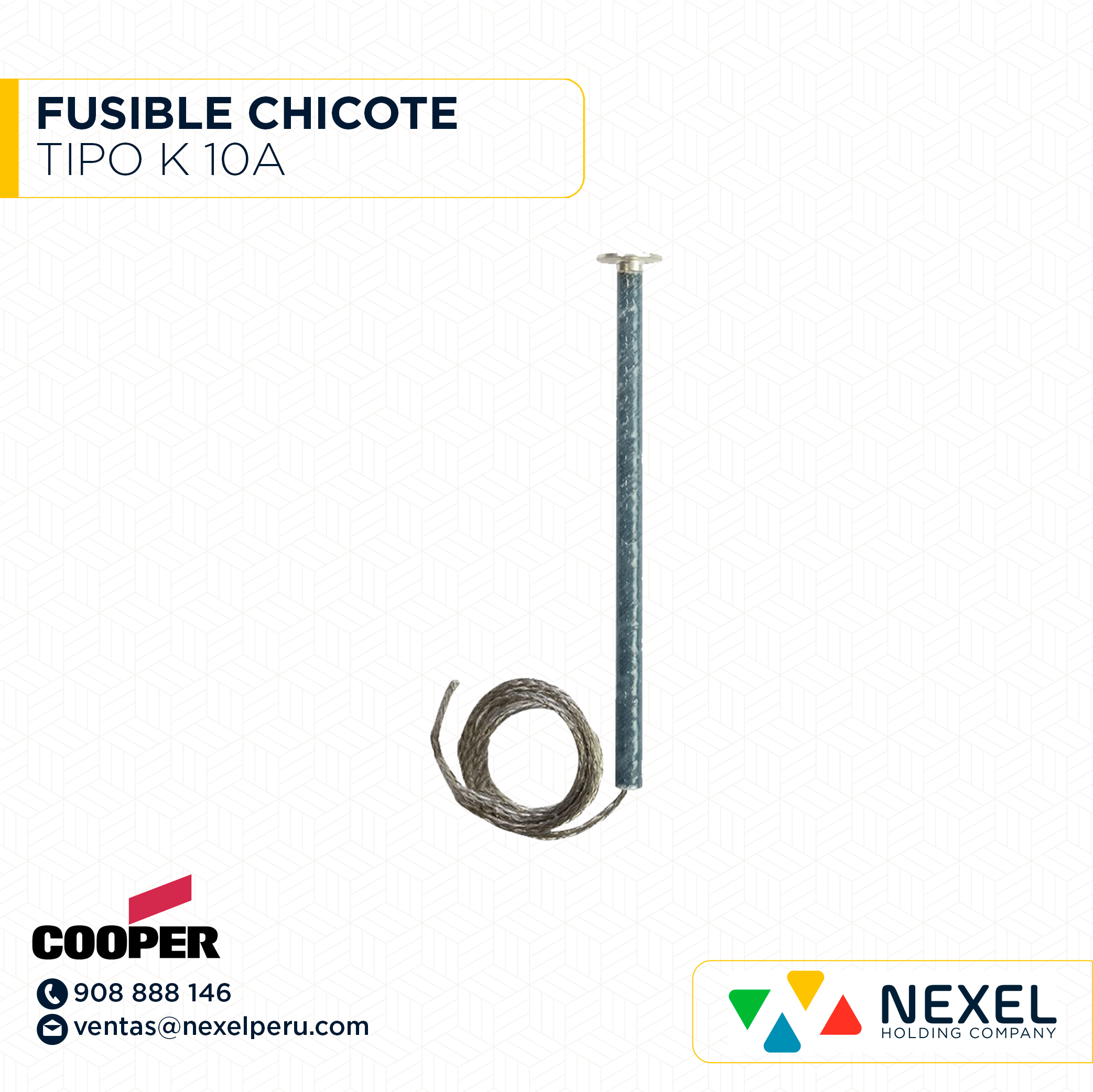 FUSIBLE CHICOTE TIPO K 10A COPPER