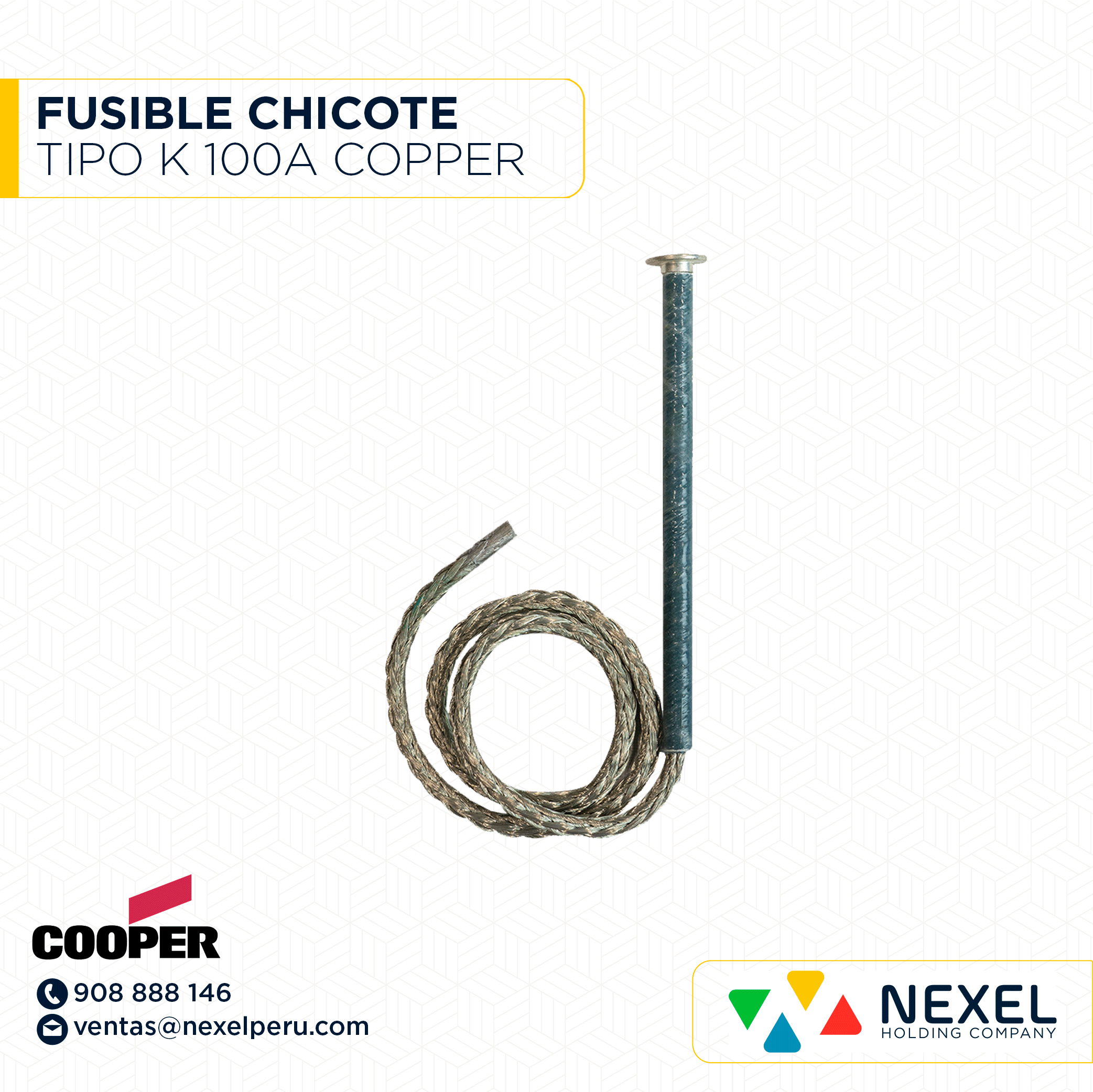 FUSIBLE CHICOTE TIPO K 100A COPPER