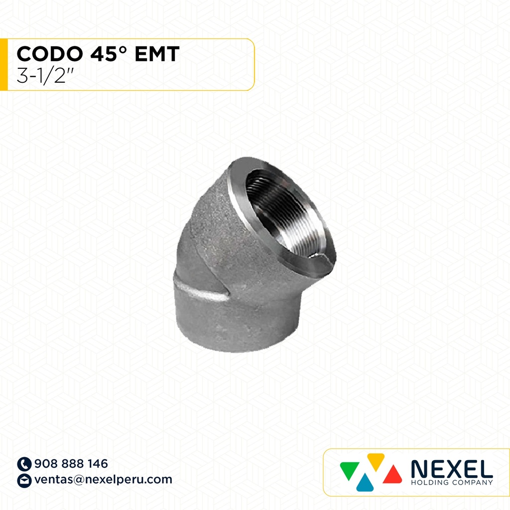 CODO 45° EMT DE 3-1/2" STANDARD