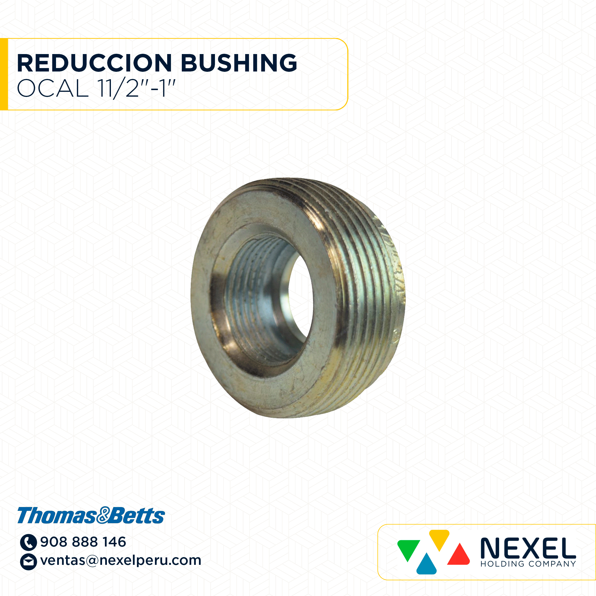 REDUCCION BUSHING OCAL 11/2"-1" THOMAS&BETTS