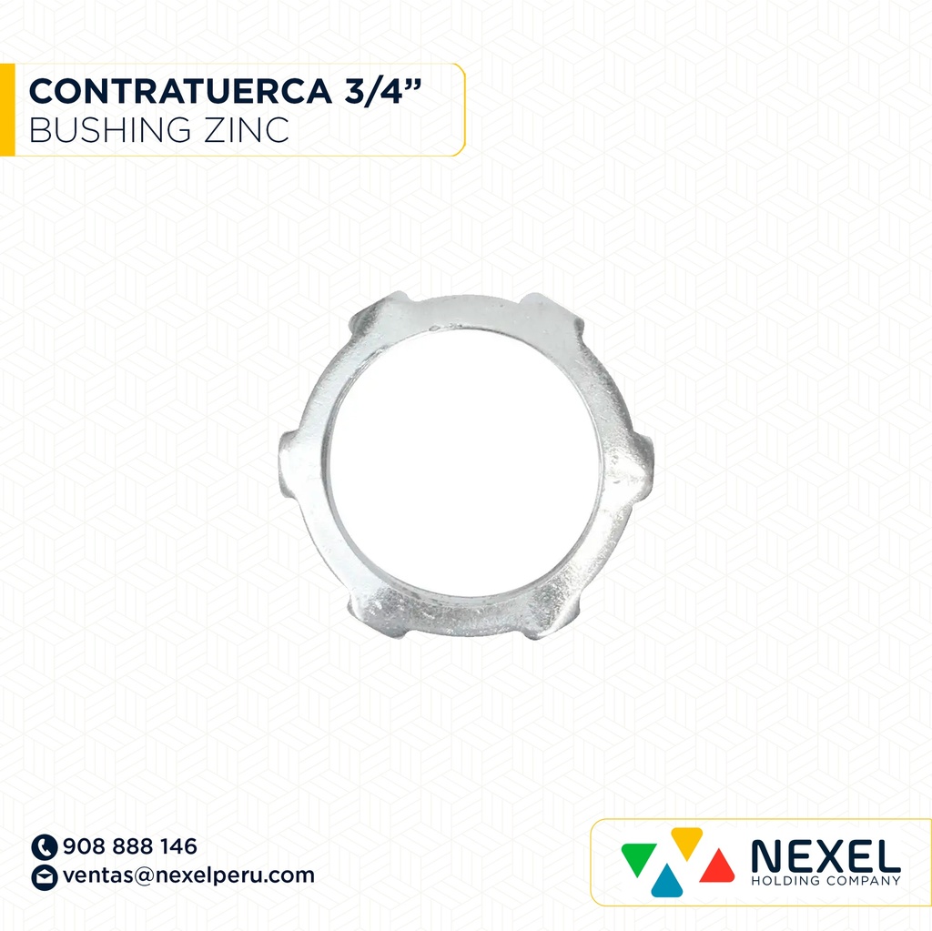CONTRATUERCA BUSHING 3/4" ZINC STANDARD