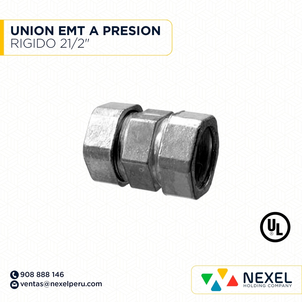 UNION EMT A PRESION RIGIDO 21/2" STANDARD