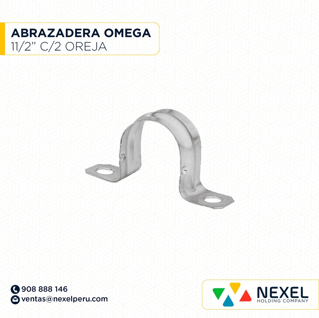 ABRAZADERA OMEGA 11/2" C/2 OREJAS STANDARD