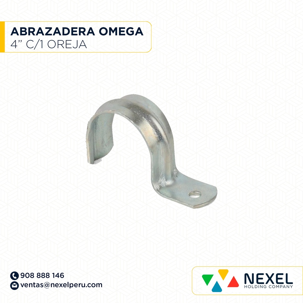 ABRAZADERA OMEGA 4" C/1 OREJAS STANDARD IMPORTADO