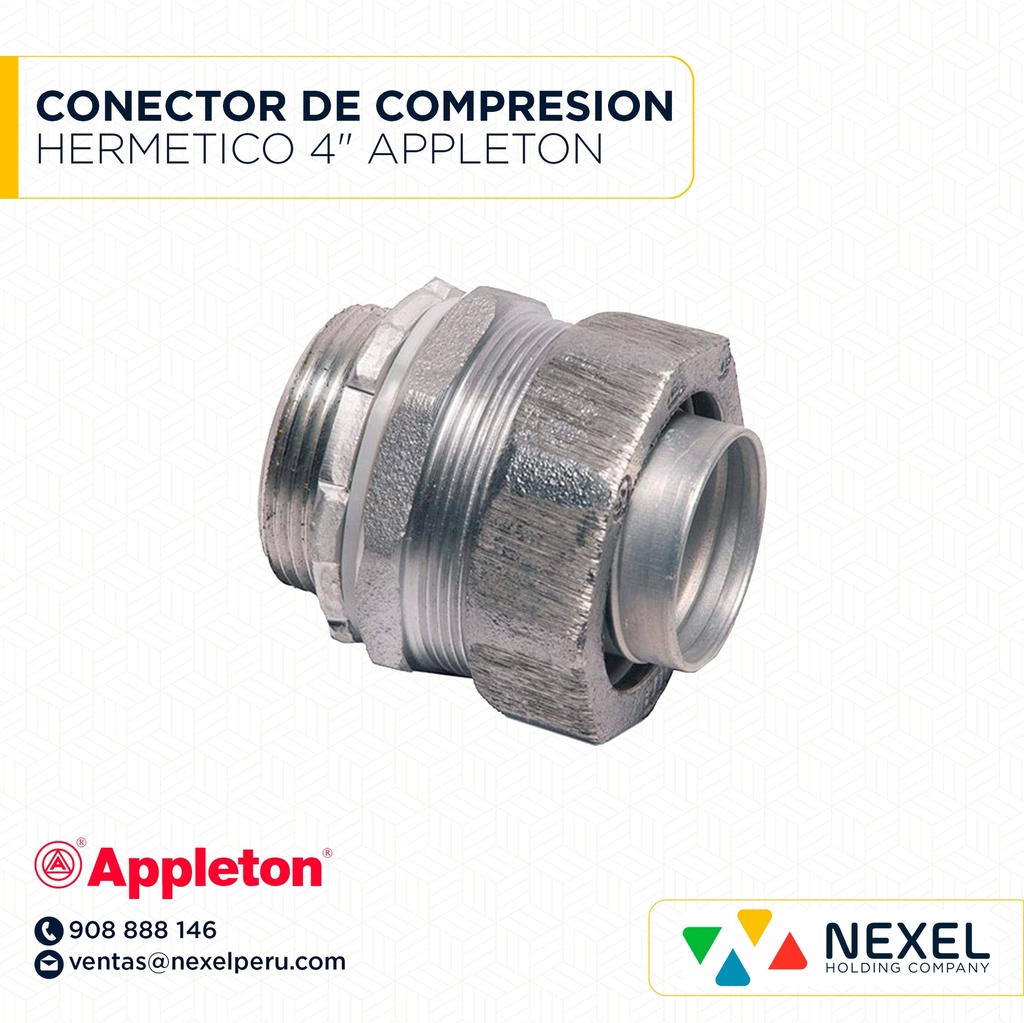 OUT- CONECTOR DE COMPRESION HERMETICO 4" APPLETON