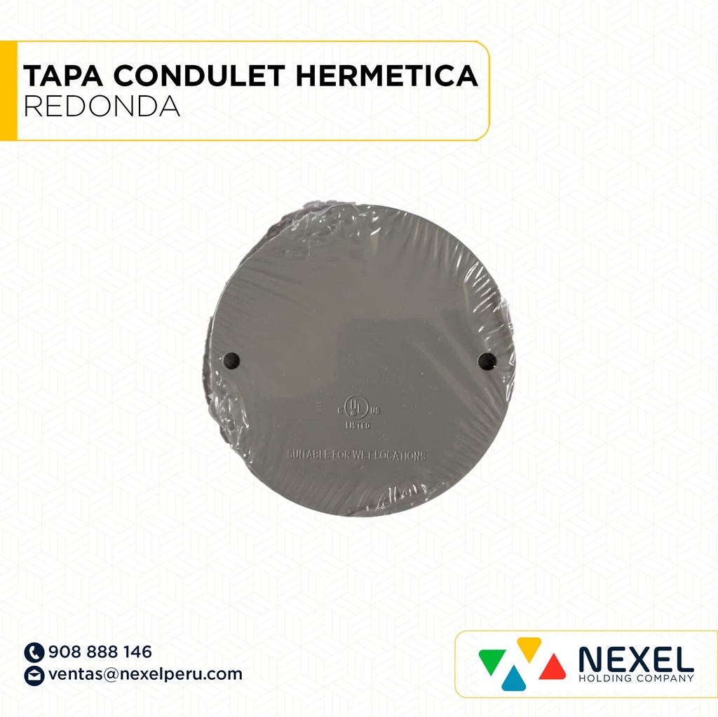 TAPA CONDULET HERMETICA REDONDA STANDARD