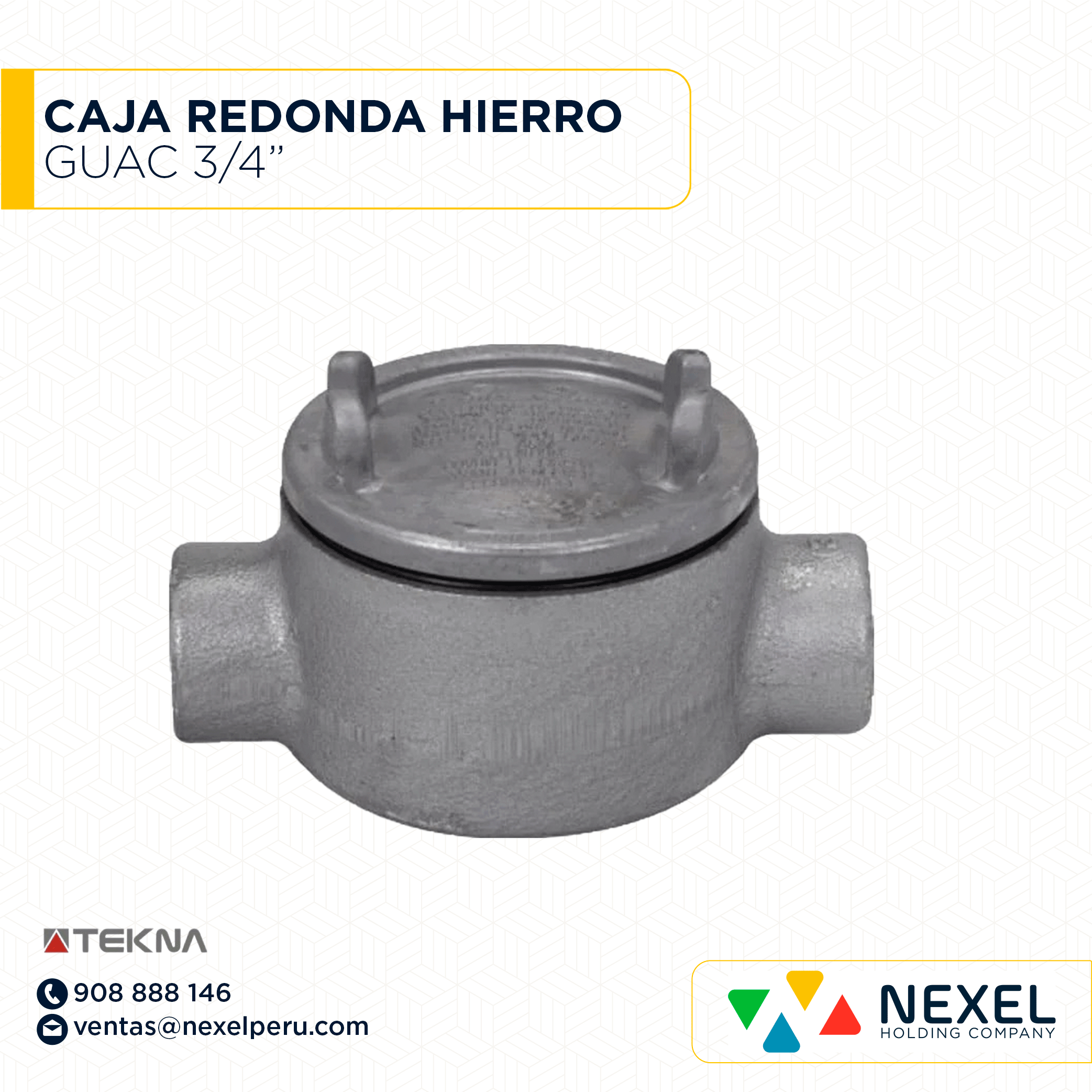 CAJA REDONDA HIERRO GUAC 3/4" TEKNA
