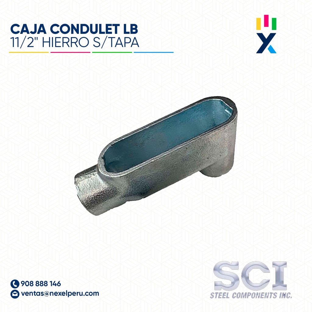 CAJA CONDULET LB 11/2" HIERRO S/TAPA SCI