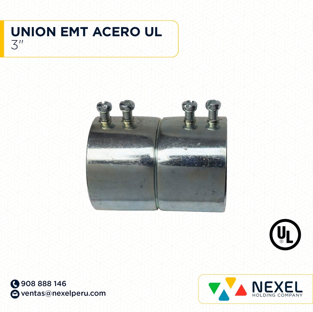 UNION EMT 3" ACERO UL STANDARD