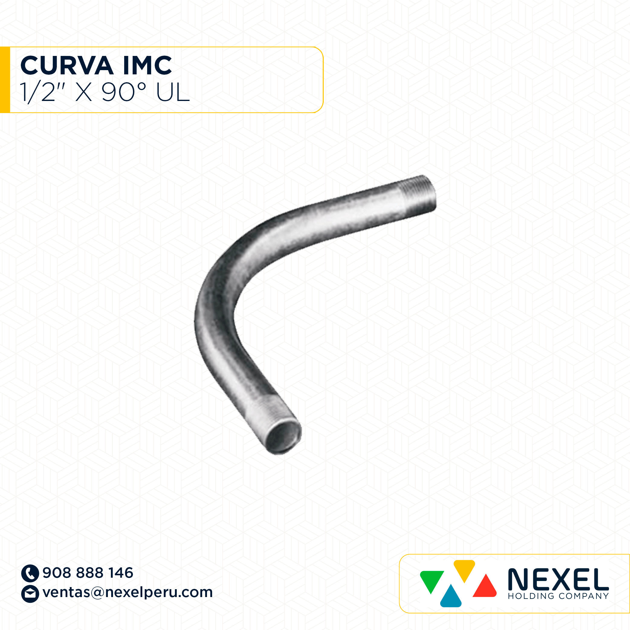 CURVA IMC 1/2" X 90° UL STANDARD