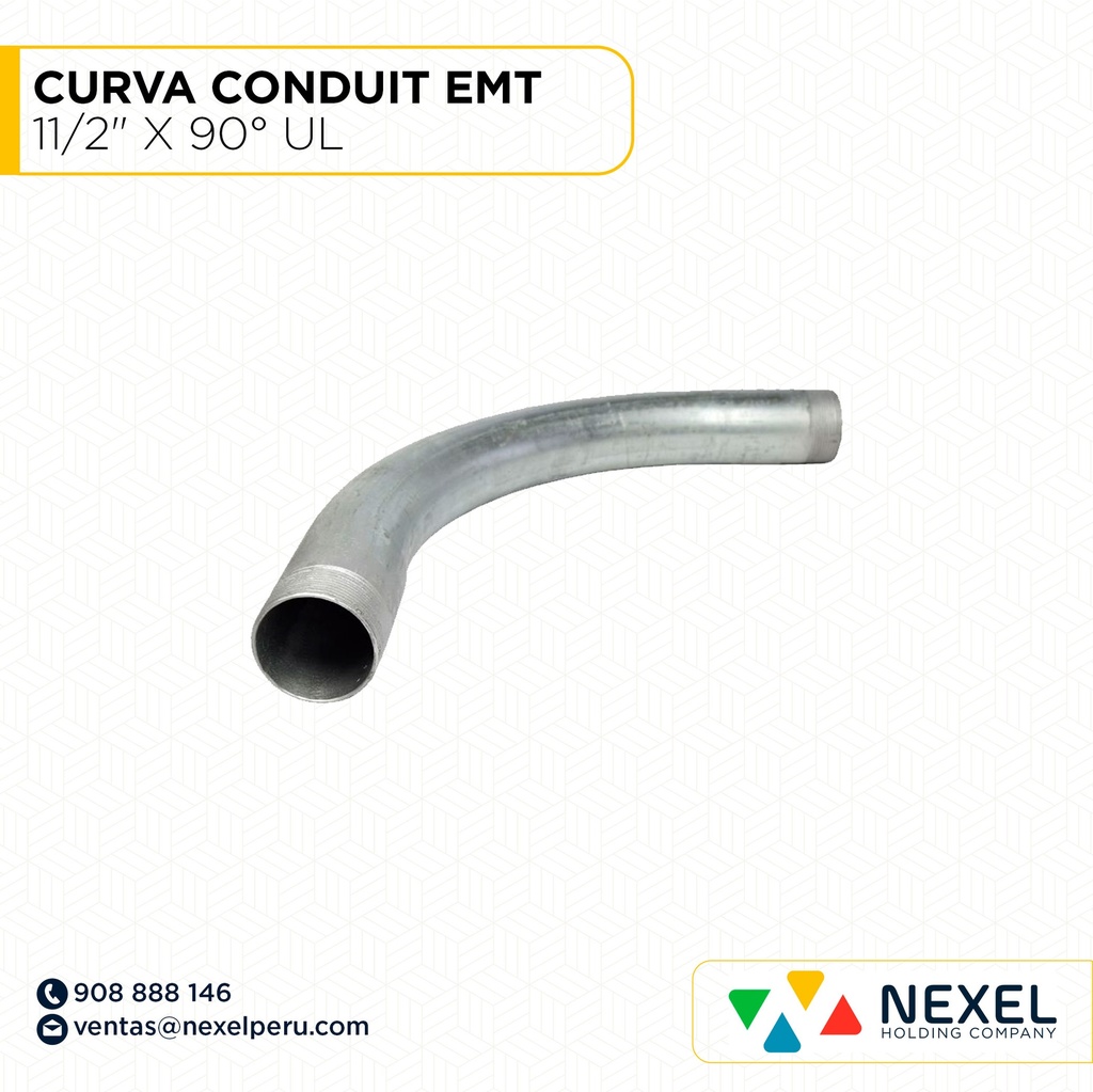 CURVA CONDUIT EMT 11/2" X 90° UL STANDARD