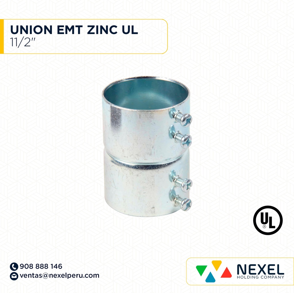 UNION EMT 11/2" ZINC UL STANDARD