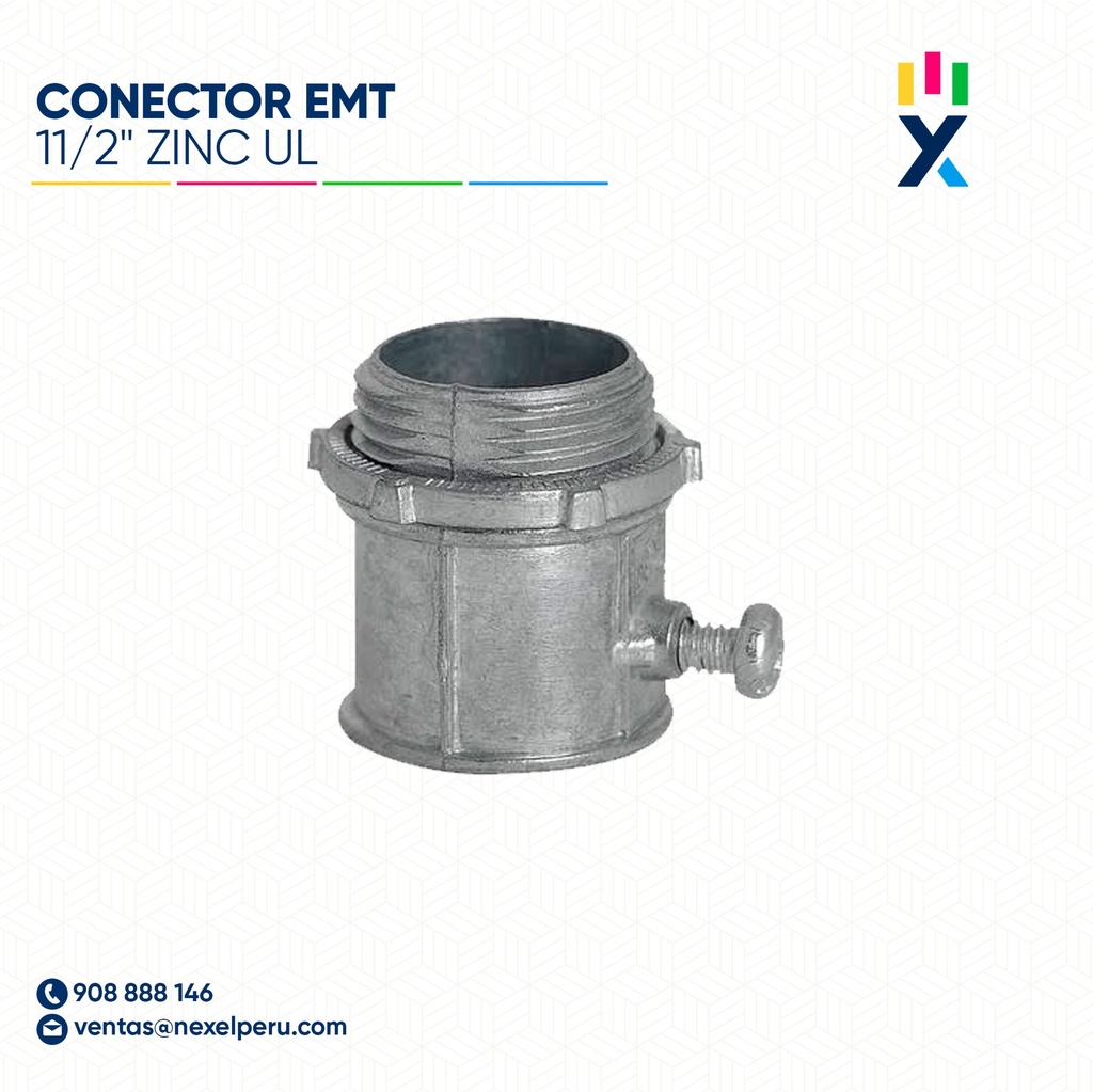CONECTOR EMT 11/2" ZINC UL STANDARD