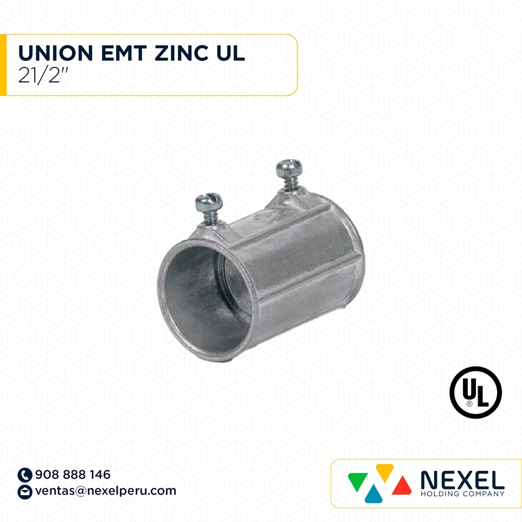 UNION EMT 21/2" ZINC UL STANDARD