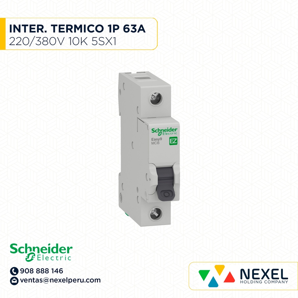 INTERR. TERMICO RIEL DING 1P 63A 220/380V 5SX1 SIEMENS