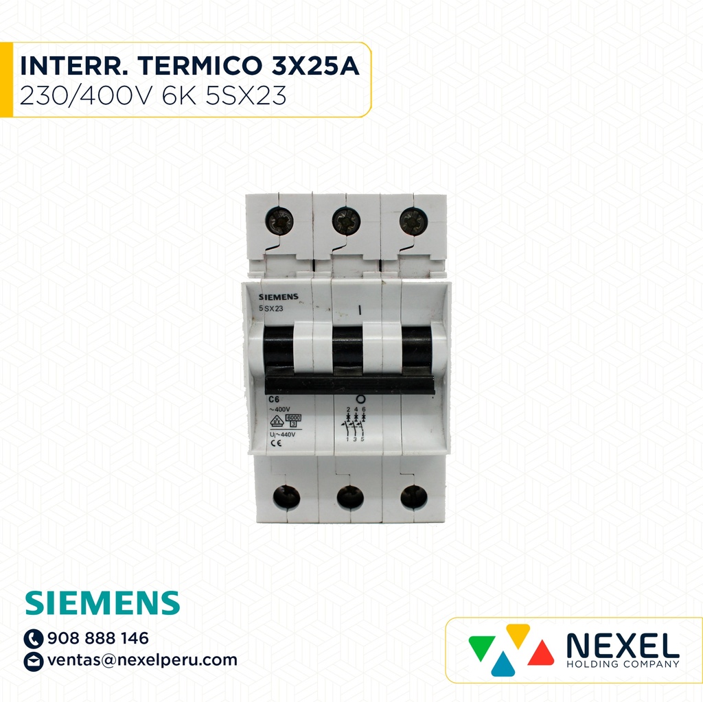 INTERR. TERMICO 3X25A 220/380V 5SX23 SIEMENS (OUTLET)