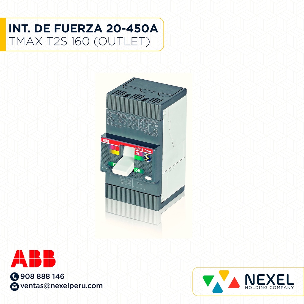 INT. DE FUERZA 20-450A TMAX T2S 160 1SDA066800R1 (OUTLET)