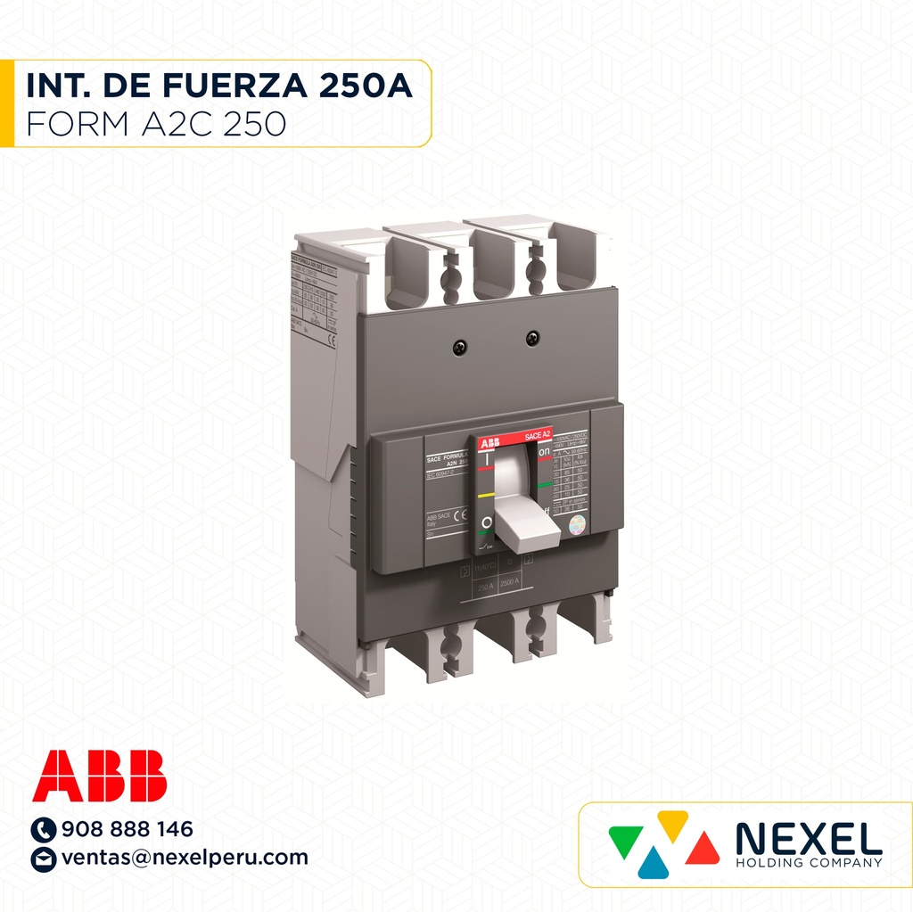 INT. DE FUERZA 250A SACE FORM A2C 250 ABB