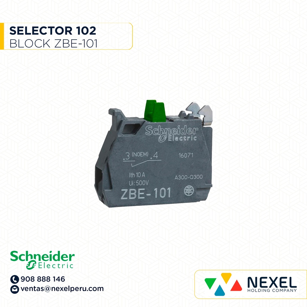 SELECTOR 102 BLOCK ZBE-101 SCHNEIDER