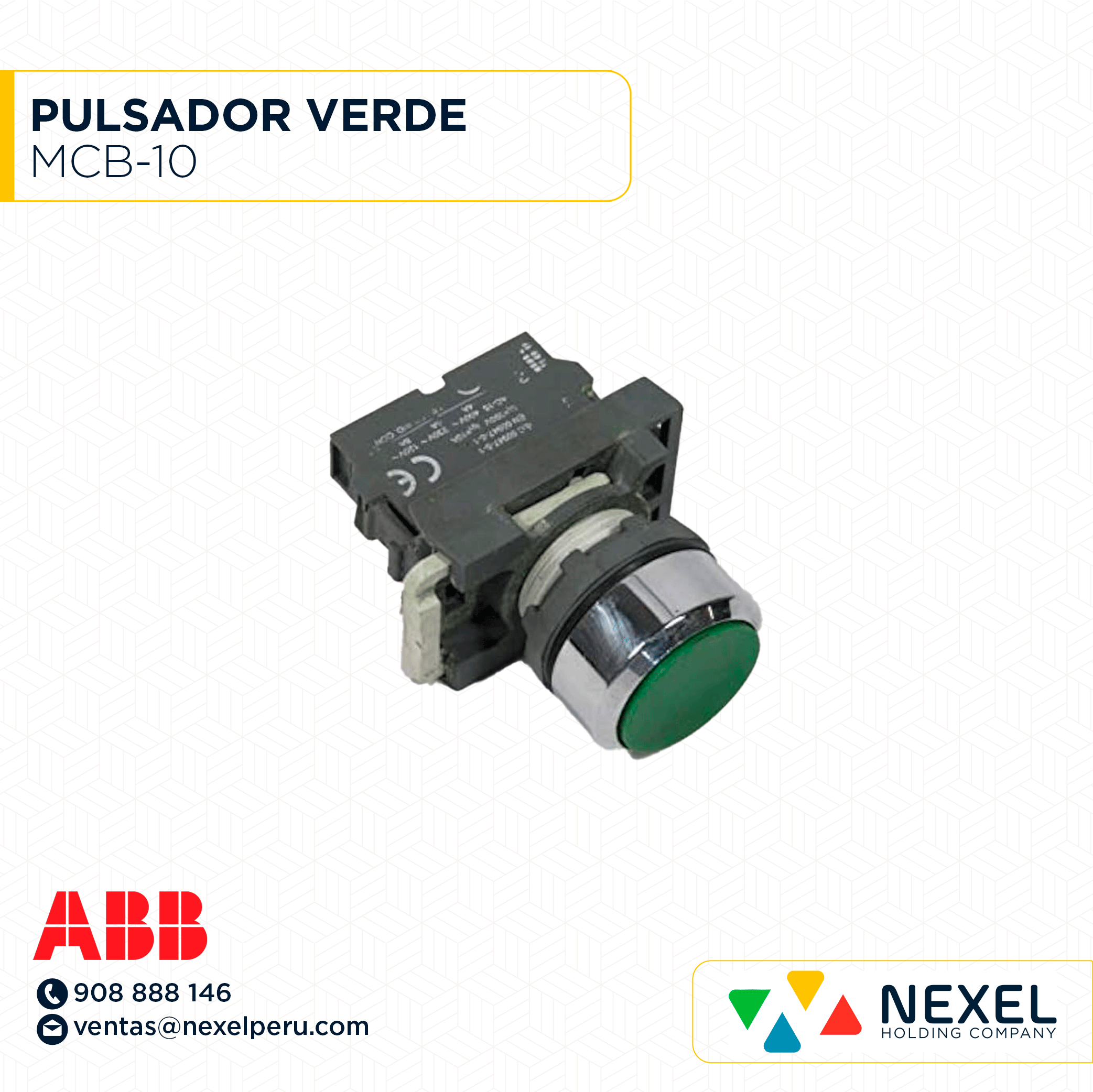 PULSADOR VERDE MCB-10 ABB