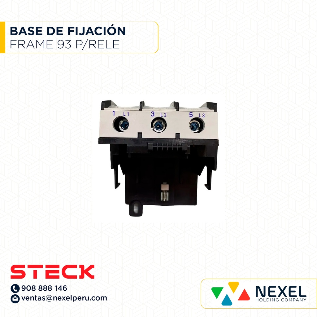 BASE FIJACION INDIVIDUAL FRAME 93 P/RELE SD2 SMD93 STECK