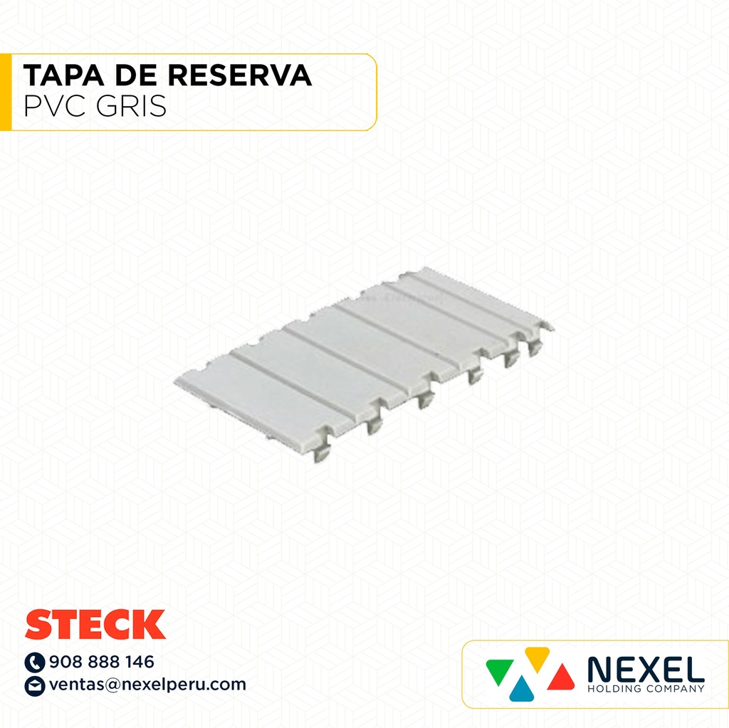 TAPA DE RESERVA PVC GRIS STECK