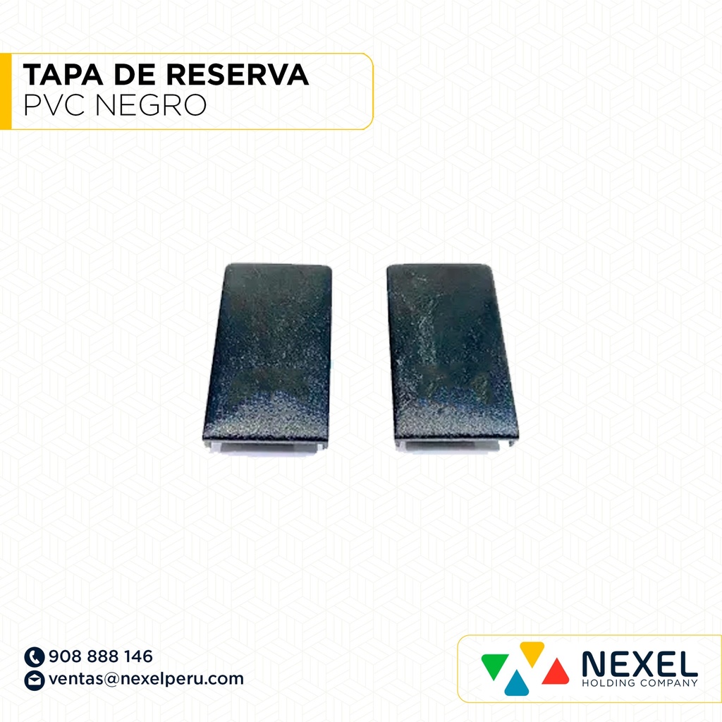 TAPA DE RESERVA PVC NEGRO STANDARD