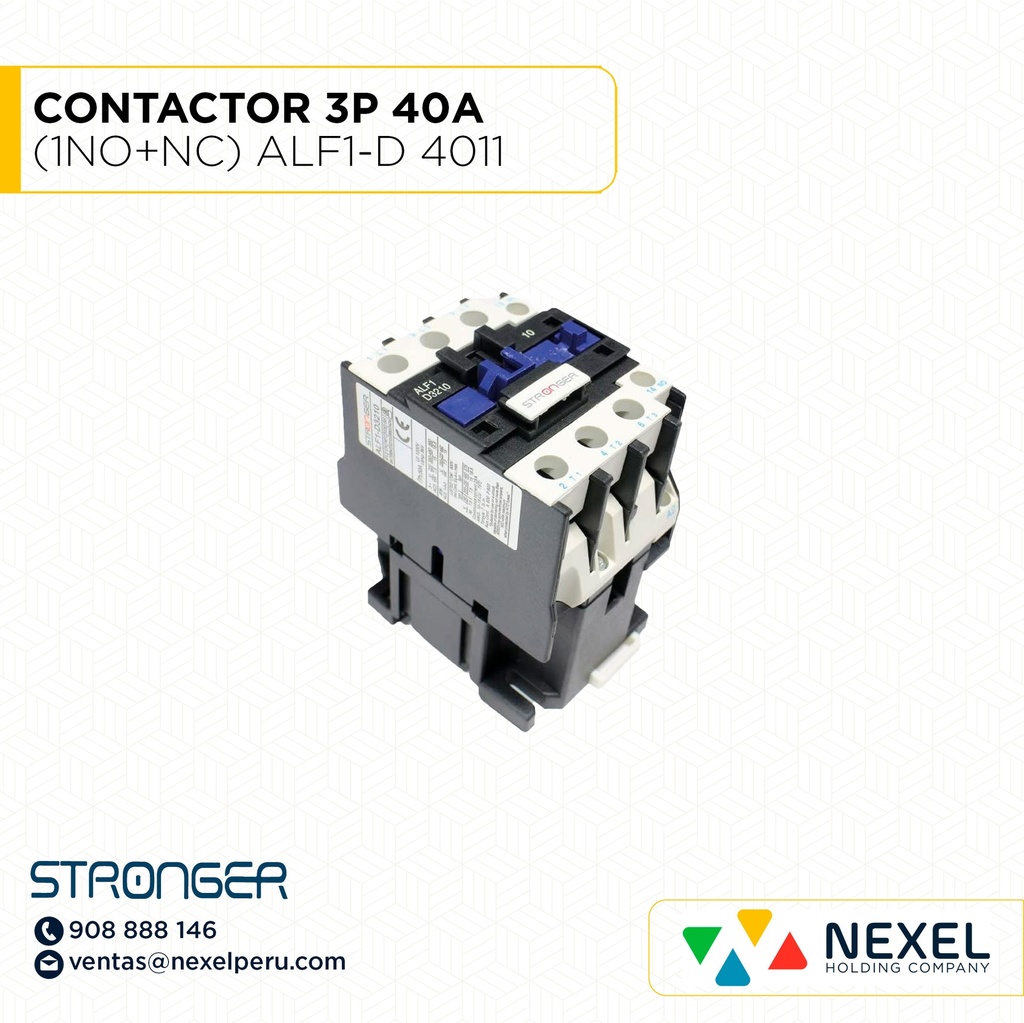 CONTACTOR 3P 40A (1NO+NC) ALF1-D 4011 STRONGER