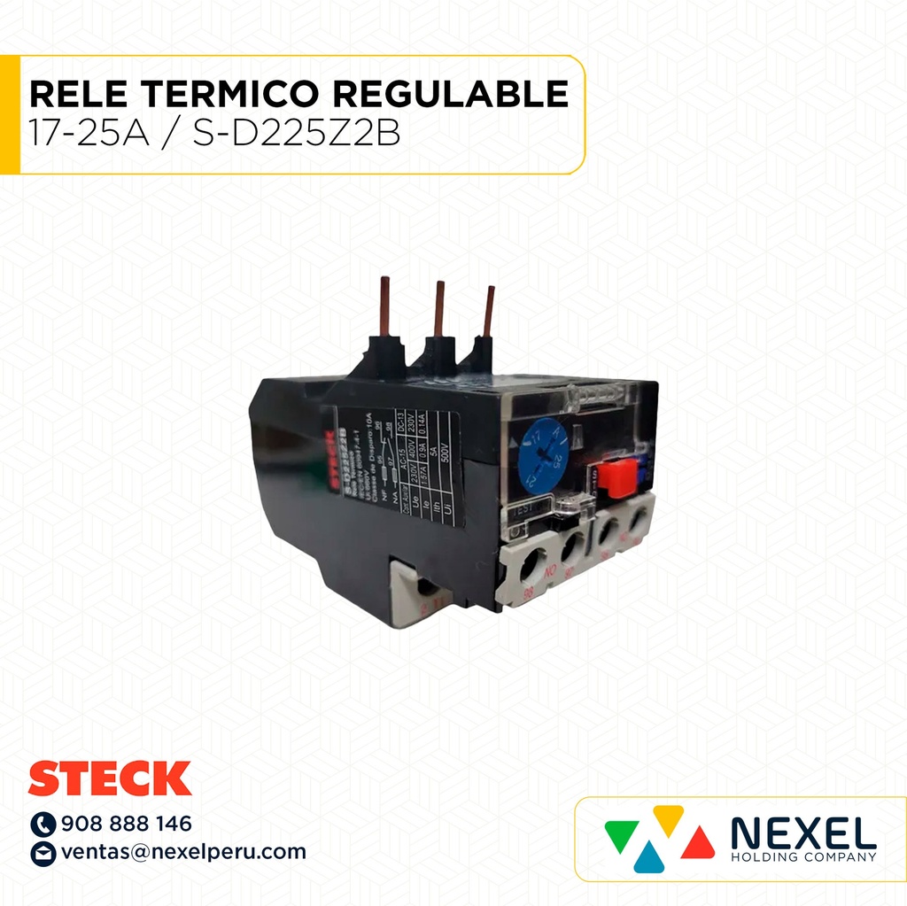 RELE TERMICO REGULABLE 17-25A / S-D225Z2B STECK (MUESTRA)