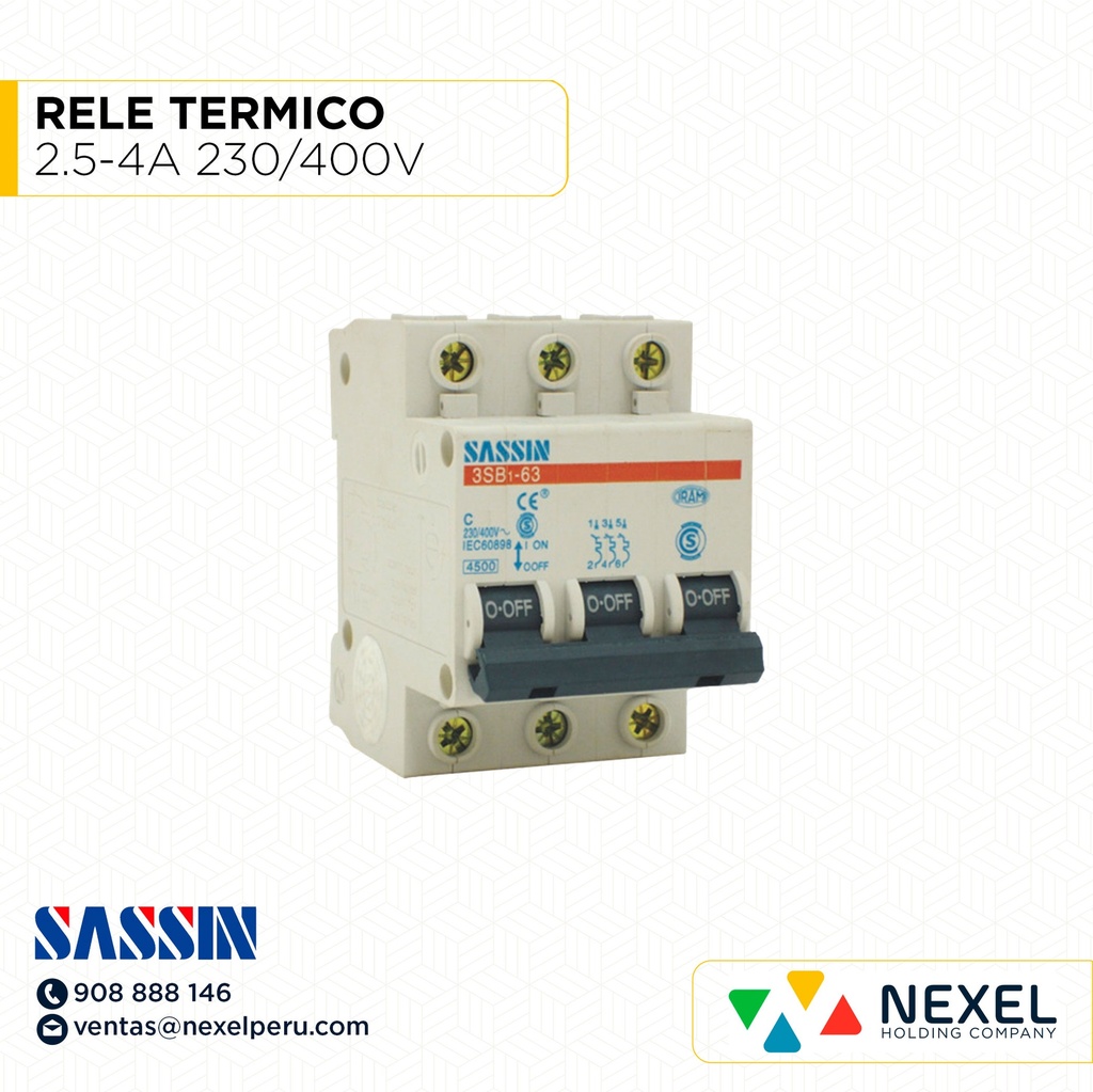 RELE TERMICO 2.5-4A 230/400V SASSIN