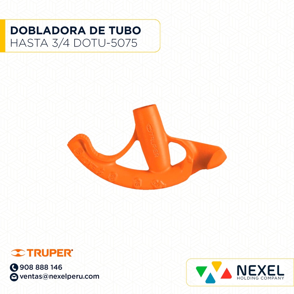 DOBLADORA DE TUBO CONDUIT HASTA 3/4 DOTU-5075 TRUPER