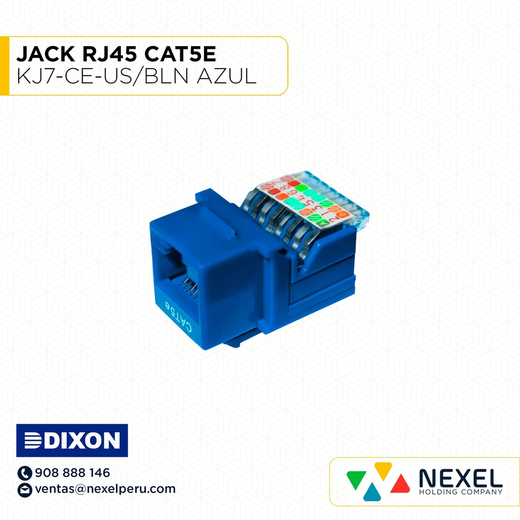 JACK RJ45 CAT5E KJ7-CE-US/BLN AZUL DIXON