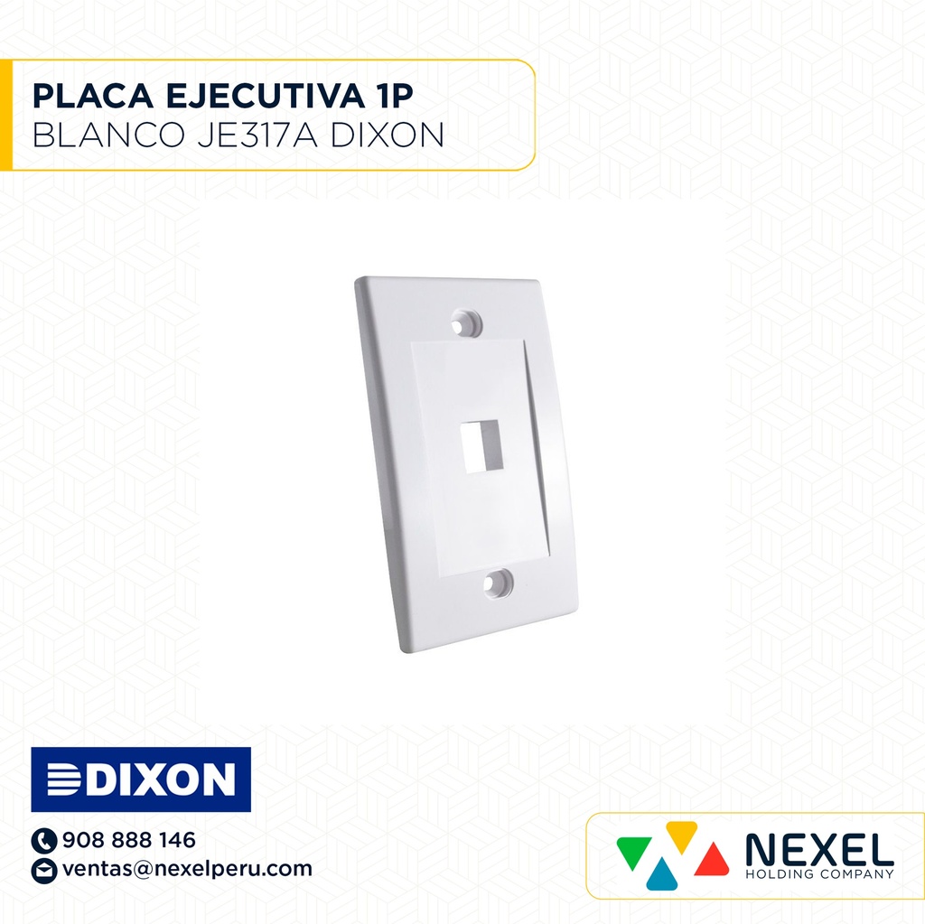 PLACA EJECUTIVA 1P JE317A-V/WH BLANCO DIXON